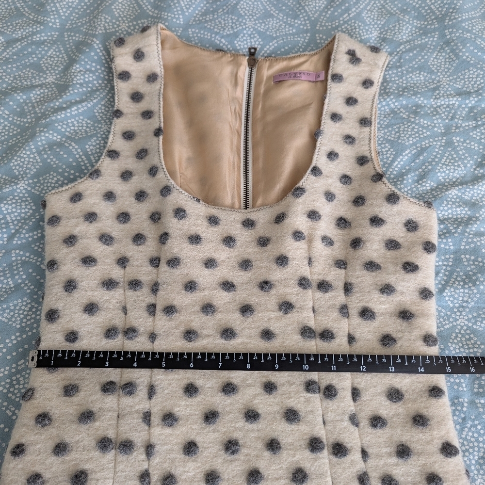 Calypso St. Barth Wool Polka Dot Dress w/ Silk Slip NWOT - Picture 8 of 9